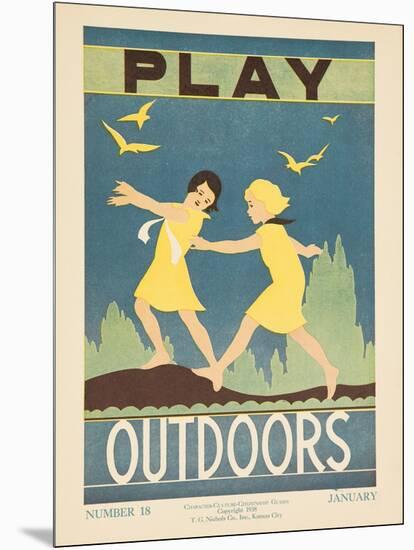 1938 Character Culture Citizenship Guide Poster, Play Outdoors-null-Mounted Giclee Print