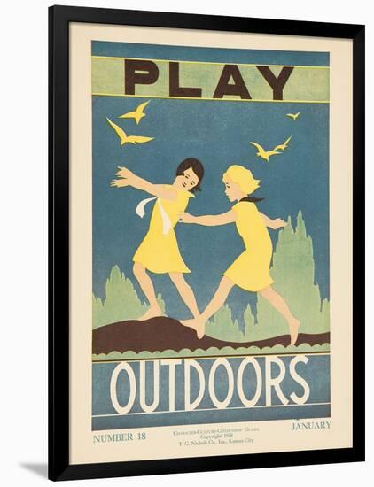 1938 Character Culture Citizenship Guide Poster, Play Outdoors-null-Framed Giclee Print