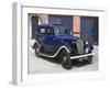 1938 Morris 8 with War time Headlamp blackout mask and whitewashed running board-null-Framed Photographic Print