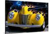 1939 1940 Ford Flame Job Painted Hot Rod Automobile Hood Headlights Grill Front Bumper-null-Stretched Canvas