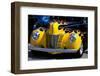 1939 1940 Ford Flame Job Painted Hot Rod Automobile Hood Headlights Grill Front Bumper-null-Framed Photographic Print