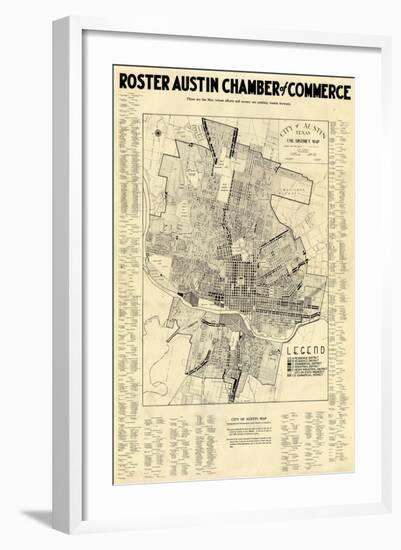 1939, Austin Chamber of Commerce, Texas, United States-null-Framed Giclee Print