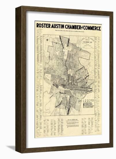 1939, Austin Chamber of Commerce, Texas, United States-null-Framed Giclee Print