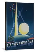 1939 New York World's Fair Poster, the World of Tomorrow, Blue-null-Stretched Canvas