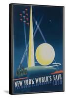1939 New York World's Fair Poster, the World of Tomorrow, Blue-null-Framed Stretched Canvas