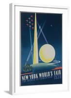 1939 New York World's Fair Poster, the World of Tomorrow, Blue-null-Framed Giclee Print