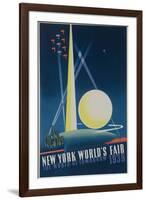 1939 New York World's Fair Poster, the World of Tomorrow, Blue-null-Framed Giclee Print