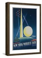 1939 New York World's Fair Poster, the World of Tomorrow, Blue-null-Framed Giclee Print