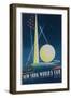 1939 New York World's Fair Poster, the World of Tomorrow, Blue-null-Framed Premium Giclee Print