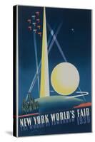 1939 New York World's Fair Poster, the World of Tomorrow, Blue-null-Stretched Canvas