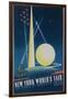 1939 New York World's Fair Poster, the World of Tomorrow, Blue-null-Framed Giclee Print