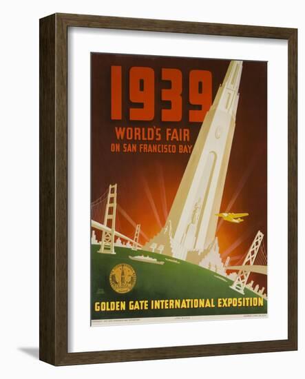 1939 San Francisco Golden Gate Exposition World's Fair Poster-null-Framed Giclee Print