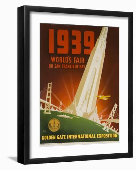 1939 San Francisco Golden Gate Exposition World's Fair Poster-null-Framed Giclee Print