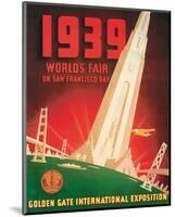 1939 Worlds Fair on San Francisco Bay-null-Mounted Art Print