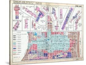 1939, Zone Map, Philadelphia, Inner City, Pennsylvania, United States-null-Stretched Canvas