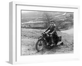 1940 BSA Motorbike, (C1940)-null-Framed Photographic Print