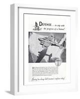 1940 Defense Boeing ad-null-Framed Art Print