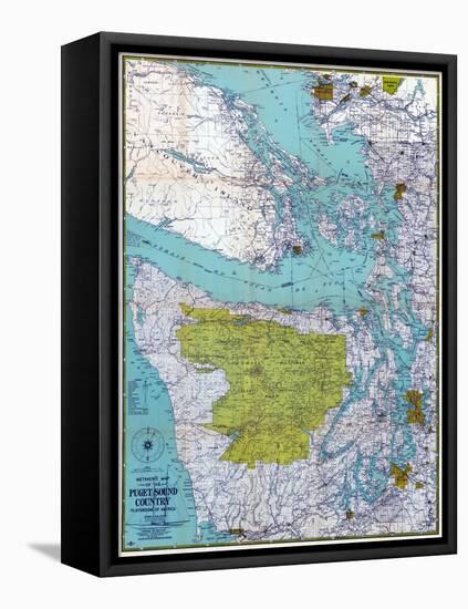 1940, Puget Sound Country 1940c, Washington, United States-null-Framed Stretched Canvas