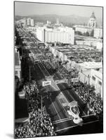1940s-1950s Aerial View Tournament of Roses Parade Pasadena, California-null-Mounted Photographic Print