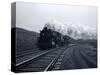 1940s-1950s Speeding Steam Locomotive Passenger Train Near Port Jervis New York-null-Stretched Canvas