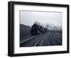 1940s-1950s Speeding Steam Locomotive Passenger Train Near Port Jervis New York-null-Framed Photographic Print