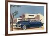 1940s Blue Sedan Automobile-null-Framed Art Print