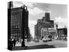 1940s Cadillac Square Detroit, Michigan-null-Stretched Canvas
