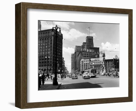 1940s Cadillac Square Detroit, Michigan-null-Framed Photographic Print