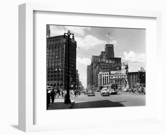 1940s Cadillac Square Detroit, Michigan-null-Framed Photographic Print
