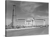 1940s Capitol Building with Oil Derrick in Foreground Oklahoma City-null-Stretched Canvas