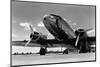 1940s DOMESTIC PROPELLER PASSENGER AIRPLANE DUAL ENGINE LANDING GEAR NOSE AND PARTIAL WINGS VISIBLE-H. Armstrong Roberts-Mounted Photographic Print