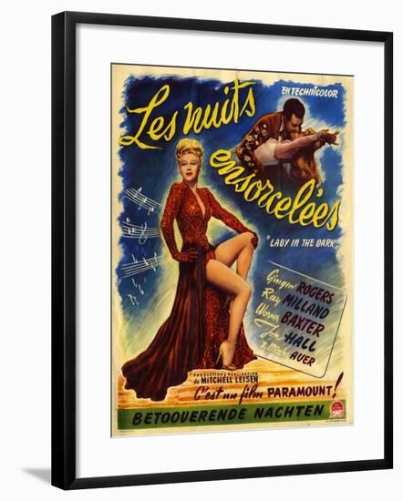 1940s France Lady In The Dark Film Poster-null-Framed Giclee Print