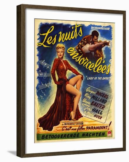 1940s France Lady In The Dark Film Poster-null-Framed Giclee Print