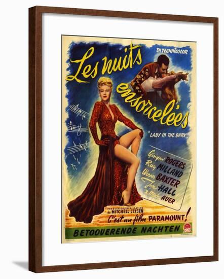 1940s France Lady In The Dark Film Poster-null-Framed Giclee Print