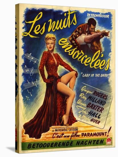 1940s France Lady In The Dark Film Poster-null-Stretched Canvas
