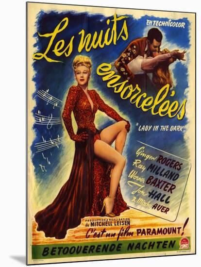 1940s France Lady In The Dark Film Poster-null-Mounted Giclee Print