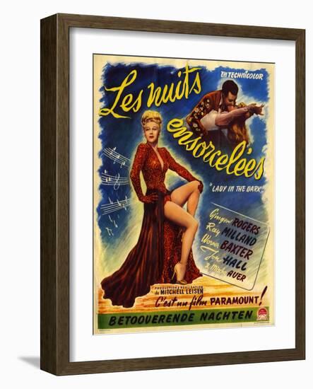 1940s France Lady In The Dark Film Poster-null-Framed Giclee Print