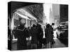 1940s Grand Central Station Men and Women Pedestrians a Sailor in Uniform Taxi and Stores 42nd St-null-Stretched Canvas