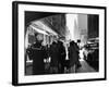 1940s Grand Central Station Men and Women Pedestrians a Sailor in Uniform Taxi and Stores 42nd St-null-Framed Photographic Print