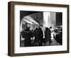 1940s Grand Central Station Men and Women Pedestrians a Sailor in Uniform Taxi and Stores 42nd St-null-Framed Photographic Print