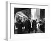 1940s Grand Central Station Men and Women Pedestrians a Sailor in Uniform Taxi and Stores 42nd St-null-Framed Photographic Print