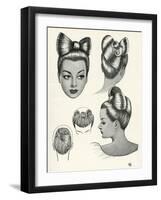 1940S Hairstyle - Bow-null-Framed Art Print