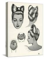 1940S Hairstyle - Bow-null-Stretched Canvas