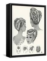 1940S Hairstyles-null-Framed Stretched Canvas