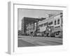 1940s Kansas Street Shopping District Cars Shops Storefronts Topeka Kansas-null-Framed Photographic Print