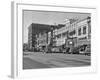 1940s Kansas Street Shopping District Cars Shops Storefronts Topeka Kansas-null-Framed Photographic Print