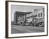 1940s Kansas Street Shopping District Cars Shops Storefronts Topeka Kansas-null-Framed Photographic Print