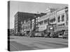 1940s Kansas Street Shopping District Cars Shops Storefronts Topeka Kansas-null-Stretched Canvas