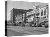 1940s Kansas Street Shopping District Cars Shops Storefronts Topeka Kansas-null-Stretched Canvas