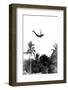 1940s MAN POISED MIDAIR ARMS OUT JUMPING FROM DIVING BOARD INTO POOL-H. Armstrong Roberts-Framed Photographic Print